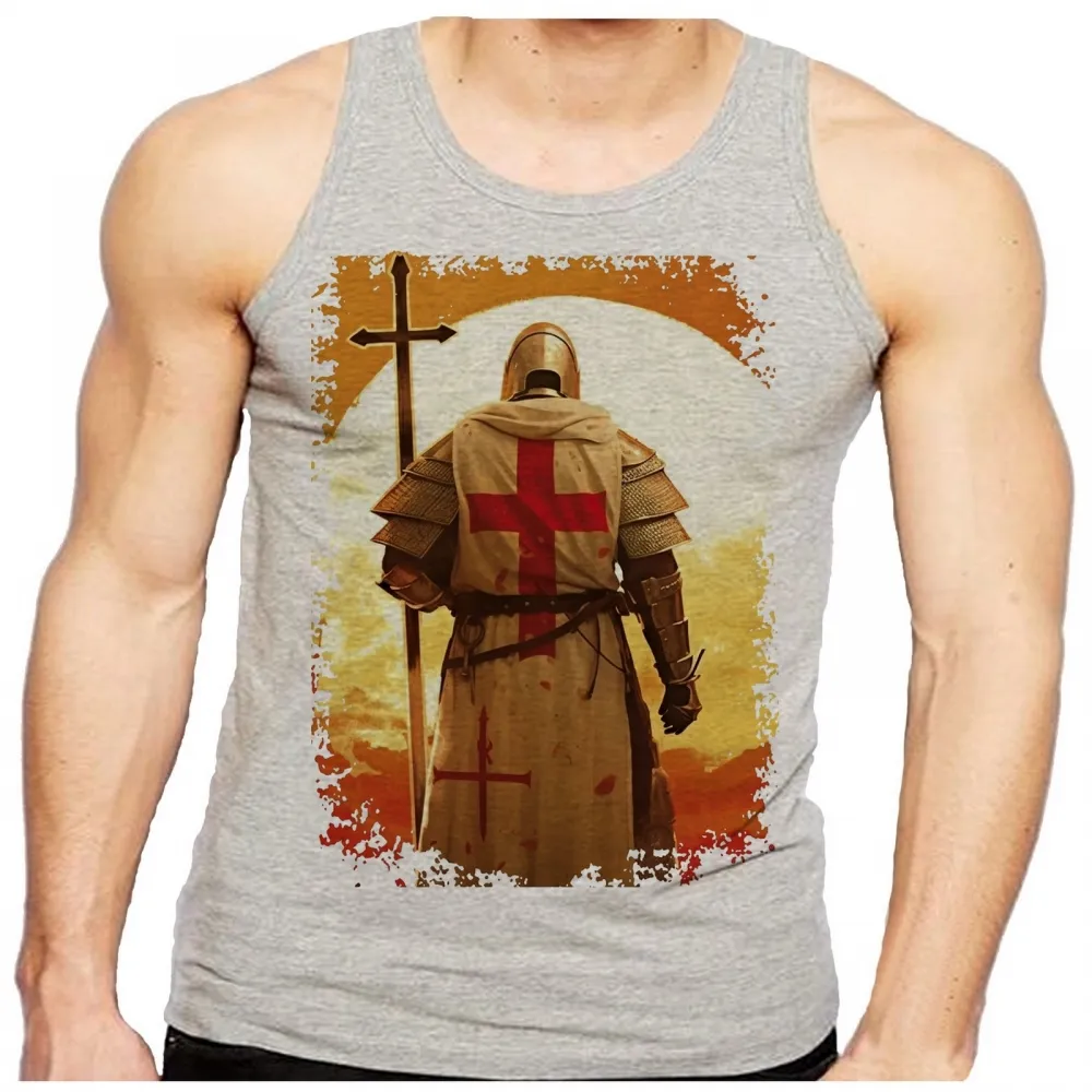 Camiseta Regata adulto ou infantil templario cavaleiro Cruz Jesus Cristo