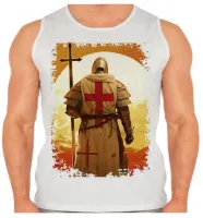 Camiseta Regata adulto ou infantil templario cavaleiro Cruz Jesus Cristo - Foto 2
