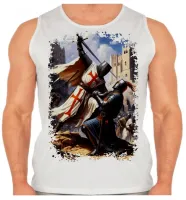 Camiseta Regata adulto ou infantil templario cavaleiro cruzadas - Foto 2