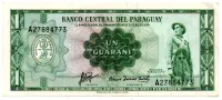 Paraguai - 1 Guarani - Cédula Estrangeira - Sob