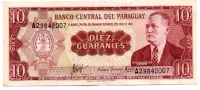 Paraguai - 10 Guaranies - Cédula Estrangeira - Sob