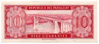 Paraguai - 10 Guaranies - Cédula Estrangeira - Sob - Foto 2
