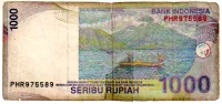 Indonésia - 1000 Rupiah - Cédula Estrangeira - UTG - Foto 2