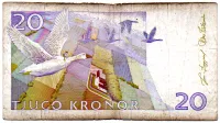 Suécia - 20 Kronor - Cédula Estrangeira - R - Foto 2