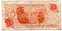 Argentina - 1 Peso - Cédula Estrangeira - BC - Foto 2