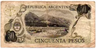 Argentina - 50 Pesos - Cédula Estrangeira - R - Foto 2