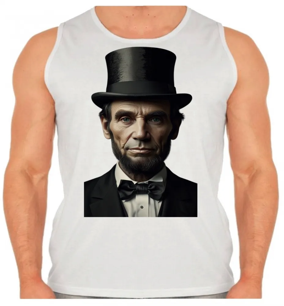 Camiseta Regata adulto ou infantil abraham lincoln 16 presidente