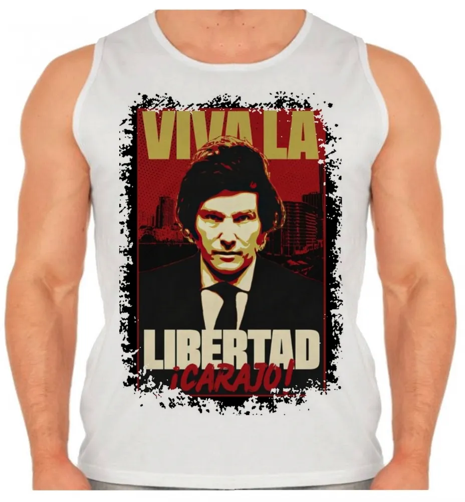 Camiseta Regata adulto ou infantil Javier Milei Liberdade