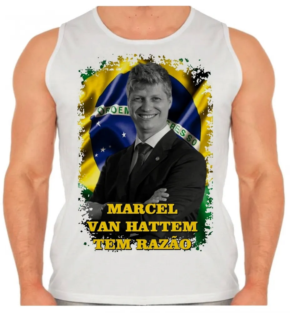 Camiseta Regata adulto ou infantil Marcel Van Hattem Patriota Brasil