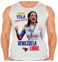 Camiseta Regata adulto ou infantil Maria Corina Machado Venezuela - Foto 2