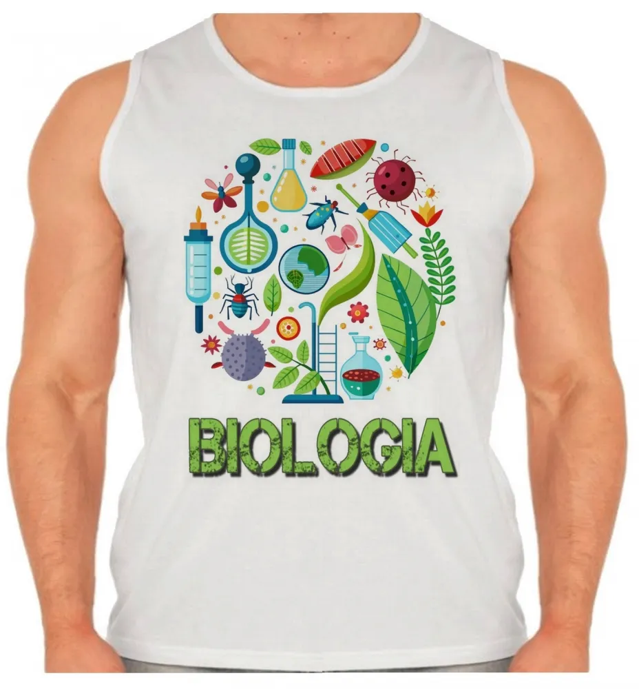 Camiseta Regata adulto ou infantil Biologia biologo profissão Imagem