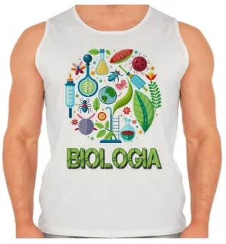 Camiseta Regata adulto ou infantil Biologia biologo profissão