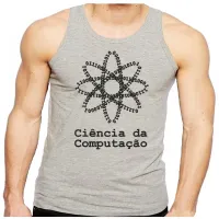 Camiseta Regata adulto ou infantil Ciência da computação binario - Foto 2
