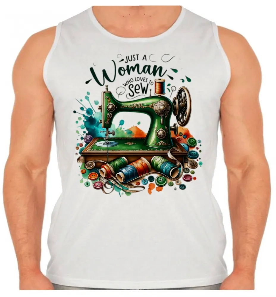 Camiseta Regata adulto ou infantil Costureira costura profissão Imagem