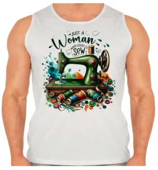 Camiseta Regata adulto ou infantil Costureira costura profissão