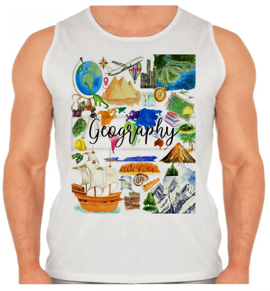 Camiseta Regata adulto ou infantil Geografia professor  estudante