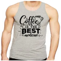 Camiseta Regata adulto ou infantil Medicina Café melhor remédio - Foto 2