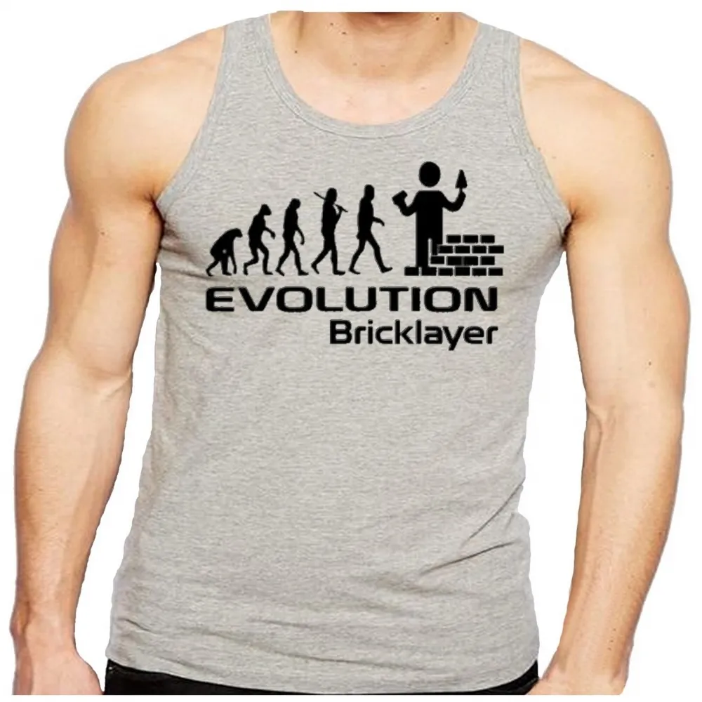 Camiseta Regata adulto ou infantil Pedreiro construtor evolução