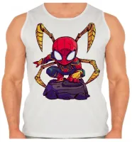 Camiseta Regata adulto ou infantil Homem aranha trja tony Stark - Foto 2