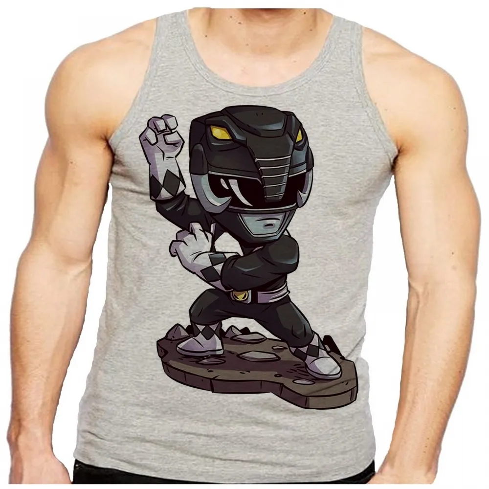 Camiseta Regata adulto ou infantil Power ranger  black preto