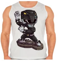 Camiseta Regata adulto ou infantil Power ranger  black preto - Foto 2