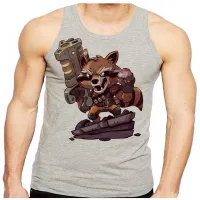 Camiseta Regata adulto ou infantil Rocket guardioes galaxia hero - Foto 2