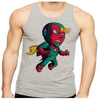 Camiseta Regata adulto ou infantil Visão Vingadores heroi cartoon - Foto 2