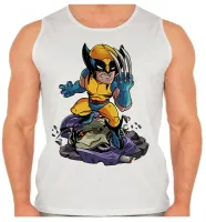 Camiseta Regata adulto ou infantil Wolverine garra vingador top - Foto 2