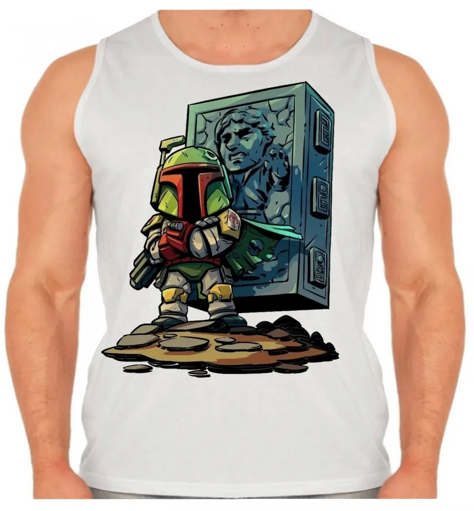 Camiseta Regata adulto ou infantil boba fett han solo star wars Imagem