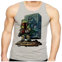Camiseta Regata adulto ou infantil boba fett han solo star wars - Foto 2