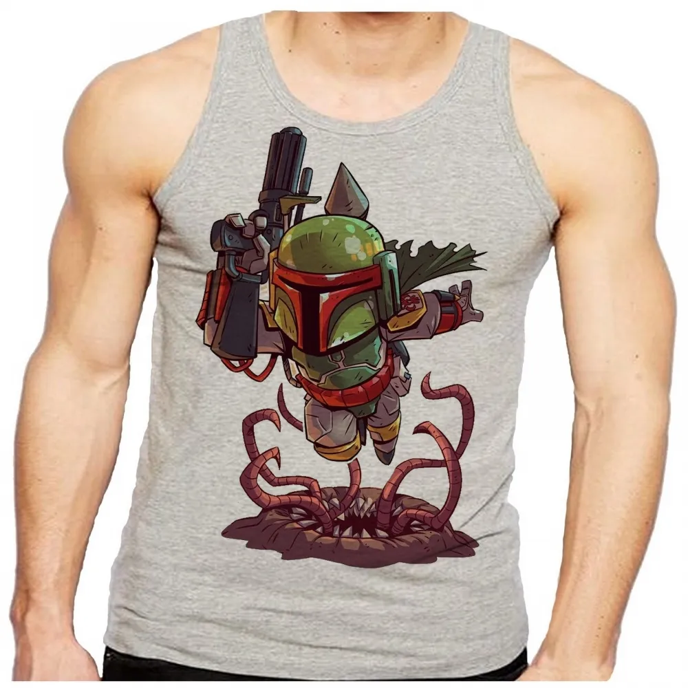 Camiseta Regata adulto ou infantil boba fett star wars vilão