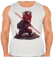 Camiseta Regata adulto ou infantil Darth Maul vilão vader star wars - Foto 2