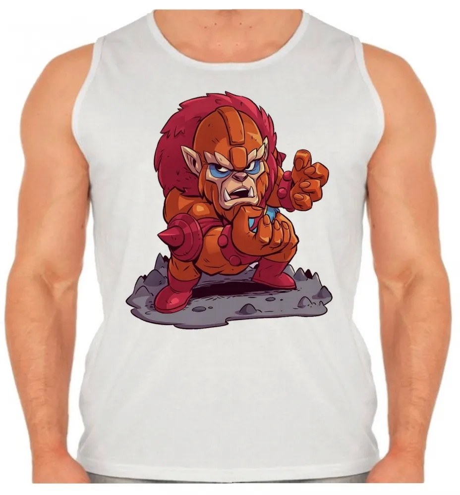 Camiseta Regata adulto ou infantil Homem fera he man vilão