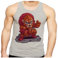 Camiseta Regata adulto ou infantil Homem fera he man vilão - Foto 2