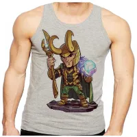 Camiseta Regata adulto ou infantil Loki vilão vingadores e thor - Foto 2