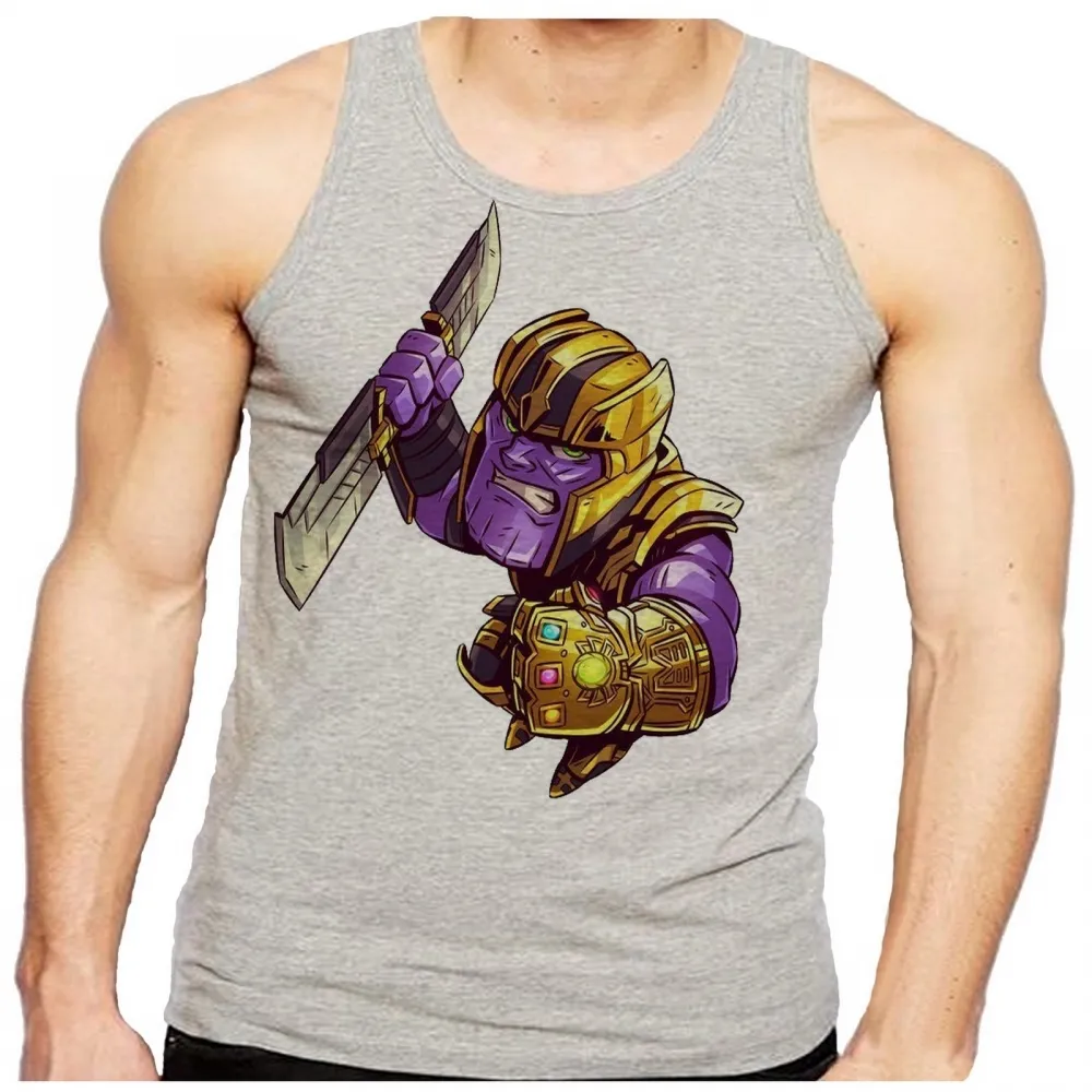 Camiseta Regata adulto ou infantil Thanos vilão vingadores espada