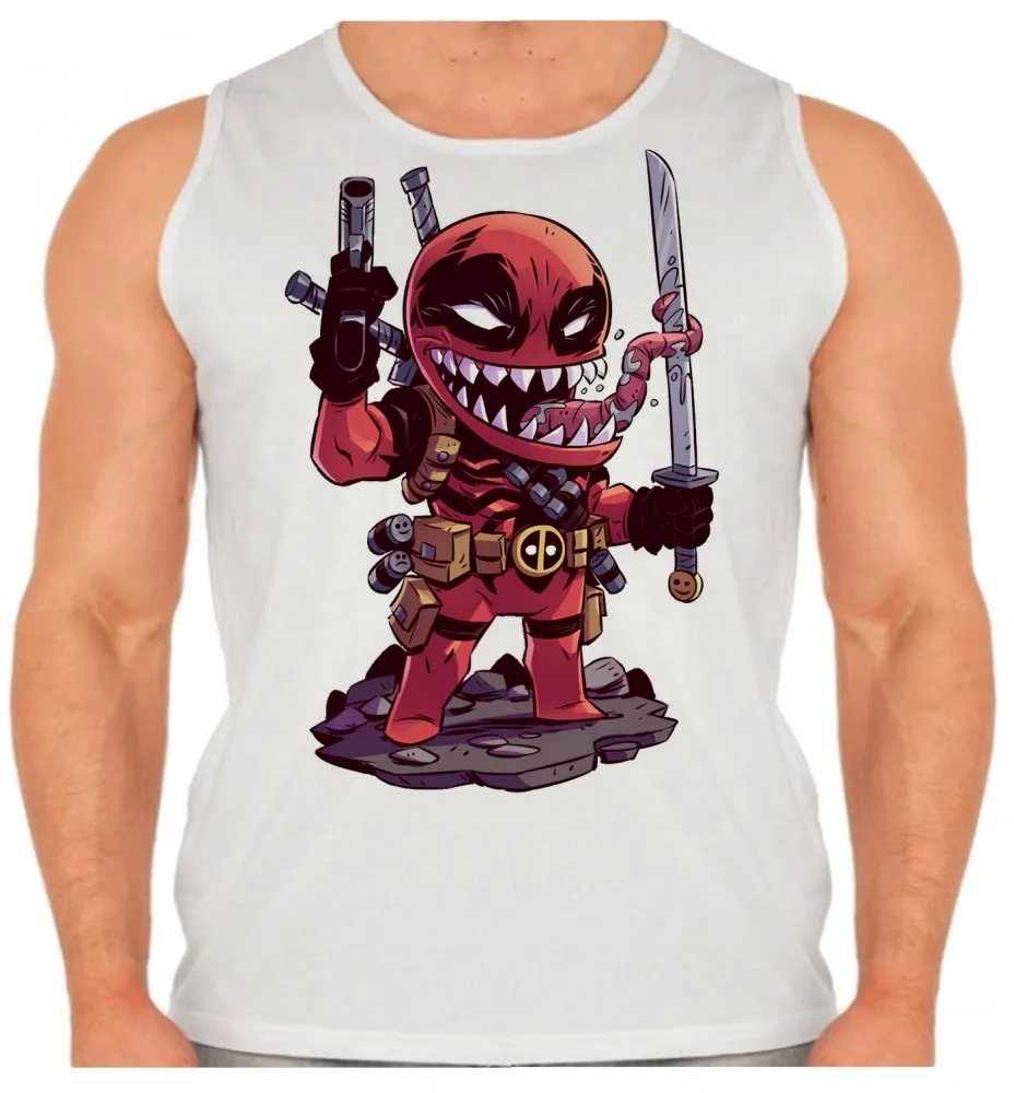 Camiseta Regata adulto ou infantil venom deadpool aranha