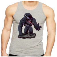Camiseta Regata adulto ou infantil Venom vilão homem aranha negro - Foto 2