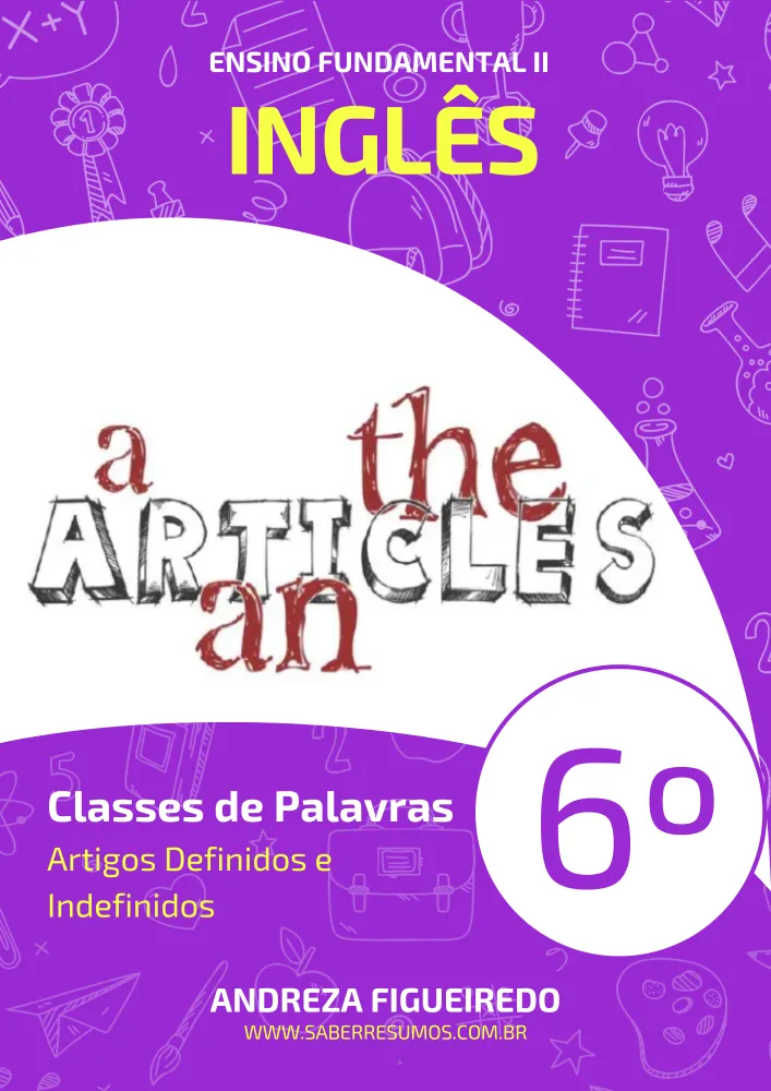 450 - Inglês - Classes de Palavras - Artigos Definidos e Indefinidos - 6º ano - PDF com 4 páginas Imagem