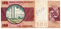 C147 - 100 Cruzeiros - Floriano Peixoto - Data: 1981 - Estado de Conservação: Um Tanto Gasta (UTG) - (Obs.: Pode conter: Rasuras / Riscos / Rasgos / Fitas / Durex / Etc...) - Foto 2