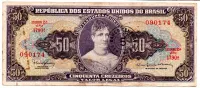 C116 - 5 Centavos (Carimbo sob 50 Cruzeiros) - 2° Estampa - Série Aleatória - Princesa Isabel - Data: 1967 - Estado de Conservação : Muito Bem Conservada (MBC)
