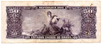 C116 - 5 Centavos (Carimbo sob 50 Cruzeiros) - 2° Estampa - Série Aleatória - Princesa Isabel - Data: 1967 - Estado de Conservação : Muito Bem Conservada (MBC) - Foto 2