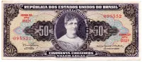 C116 - 5 Centavos (Carimbo sob 50 Cruzeiros) - 2° Estampa - Série Aleatória - Princesa Isabel - Data: 1967 - Estado de Conservação : MBC/Sob