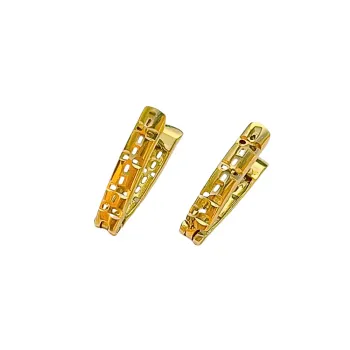 Brinco de ouro amarelo 18k - argola navete - TB2337