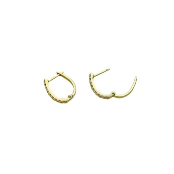 Cópia de Brinco ouro 18k argola com zircônias - RARI182 - Foto 2