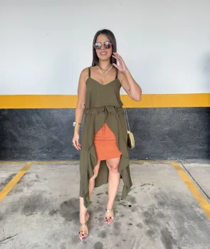  BATA BOHO CHIC LONGA - VERDE MILITAR