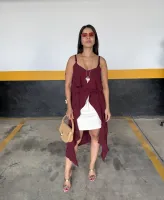  BATA BOHO CHIC LONGA - BORDÔ - Foto 3