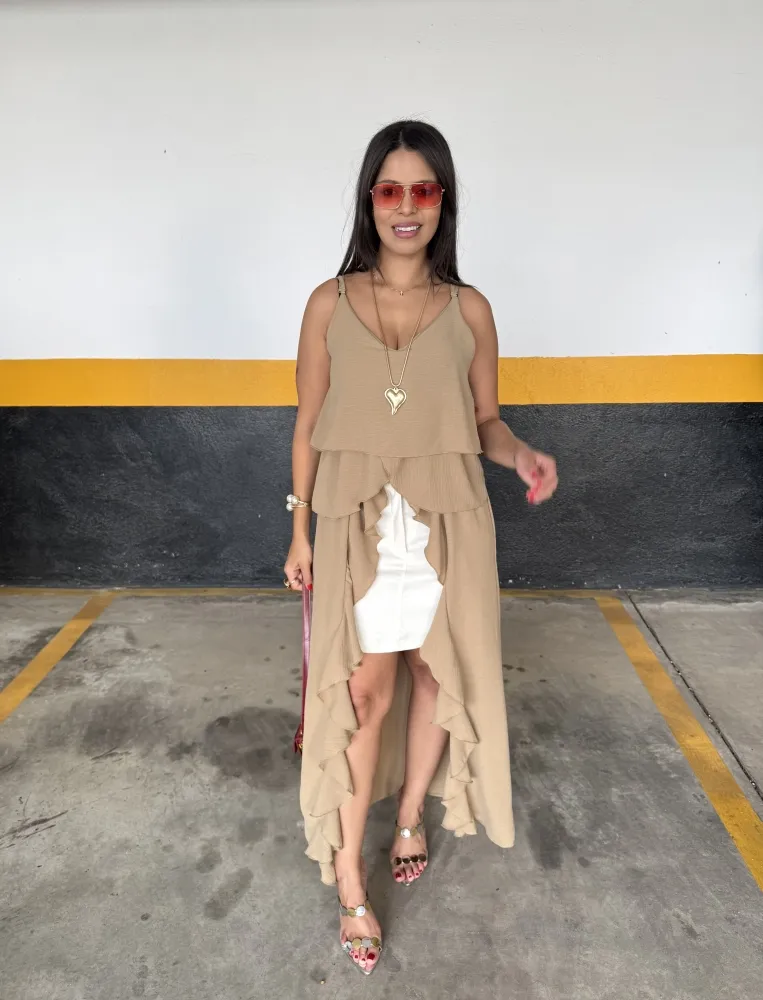 BATA BOHO CHIC LONGA - NUDE Imagem