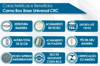Base queem simples + Colchão  queen Molas Ensacadas Basic Paropas D80 24 cm altura ate 150 KG promoção - Foto 5