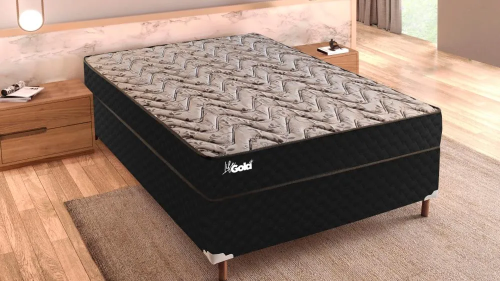  Colchão Casal Life Gold Molas ensacadas D80 Paropas 24cm  + base casal total 65 cm Promoção